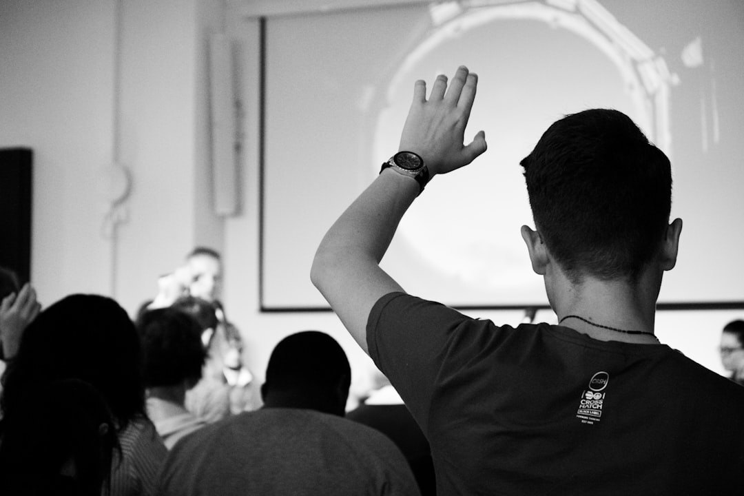 person giving presentation