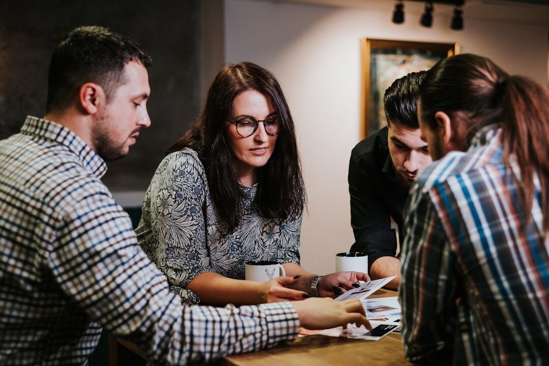 group discussion in office