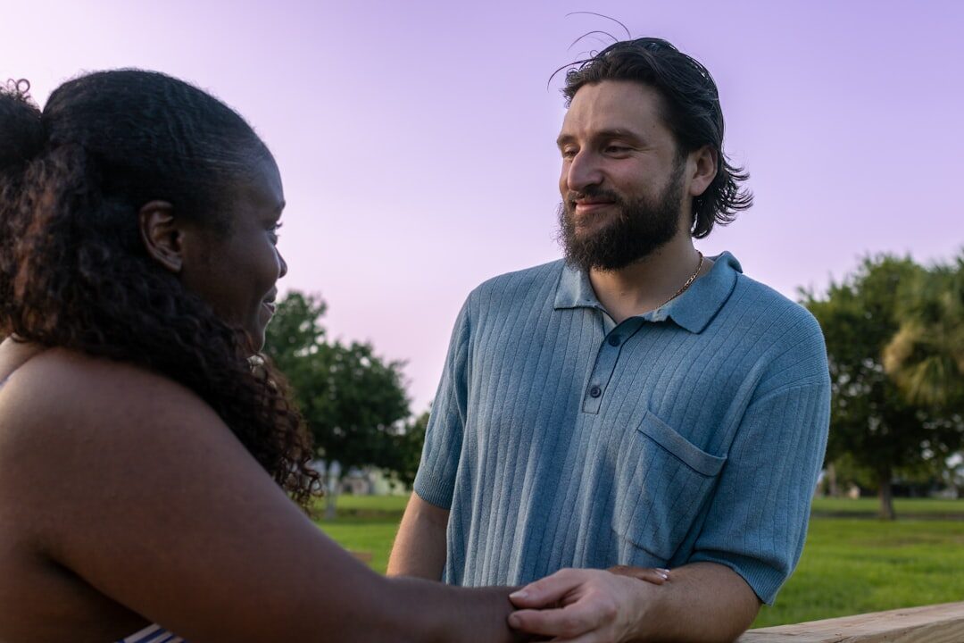 couple having heartfelt talk